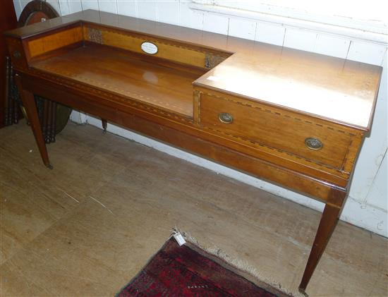 Georgian inlaid mahogany converted square piano(-)